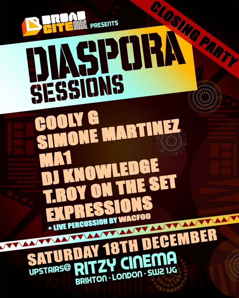 DIASPORA SESSIONS – Closing party with COOLY G + Simone Martinez
